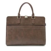 no569 [SYNTHETIC LEATHER BRIEFCASE ビジネスバッグ DARKBROWN(スムース)]