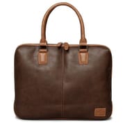 no580 [SYNTHETIC LEATHER BRIEFCASE ビジネスバッグ DARKBROWN]