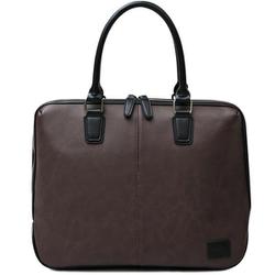 no580 [SYNTHETIC LEATHER BRIEFCASE ビジネスバッグ DARKBROWN-A]