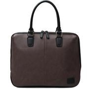 no580 [SYNTHETIC LEATHER BRIEFCASE ビジネスバッグ DARKBROWN-A]