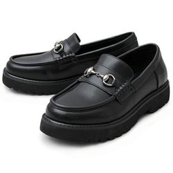 GLBT-181 glabella PLATFORM SOLE BIT LOAFERS S(25-25.5cm) BLACK glbt181