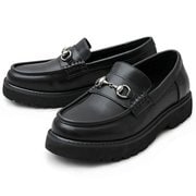 GLBT-181 glabella PLATFORM SOLE BIT LOAFERS S(25-25.5cm) BLACK glbt181