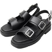 glbt287 [glbt287 glabella SQUARE TOE STRAP SANDALS Mサイズ(26.0-26.5cm) BLACK]