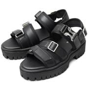glbt286 [glbt286 glabella PLATFORM SOLE STRAP SANDALS Sサイズ(25.0-25.5cm) BLACK]