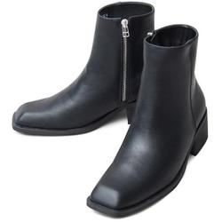 glbb279 [GLBB-279 glabella SQUARE TOE HEEL BOOTS L(27-27.5cm) BLACK]