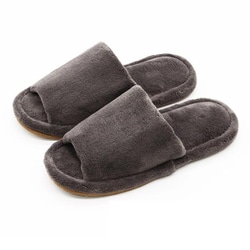 AAAA1101CH 洗えるマイクロファイバースリッパ Lサイズ(25～27cm) チャコール microslippers