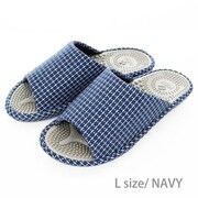 3dconfortrifure [AAAA1041NV 3Dコンフォートフットリフレクソロジー スリッパ Lサイズ(約24.5～26.5cm) ネイビー]