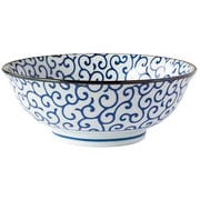 丸型 ラーメン丼 鉢 ボウル 約19.5cm 和文様 唐草 81-202