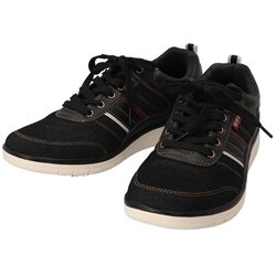 EDWIN メンズ 軽量スニーカー 7643 25cm BLACK edwin7643