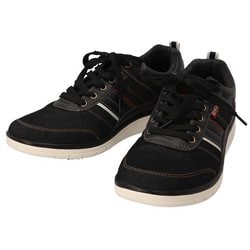 EDWIN メンズ 軽量スニーカー 7643 25.5cm BLACK edwin7643