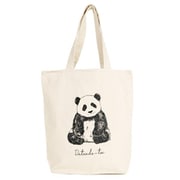 animaltote02 [625-2913 アニマルグラフィックトート アニマル親子トート Ivory ドローイングパンダ]