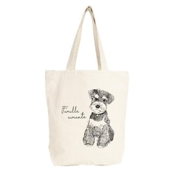 animaltote02 [625-2912 アニマルグラフィックトート アニマル親子トート Ivory ドローイングシュナウザー]