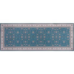khastan カスタン インテリアマット キッチン 玄関 洗える すべり止め加工 縦45×横120cm ブルー
