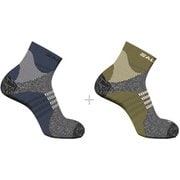 X ULTRA ACCESS QUARTER 2-PACK LC2371900 GOTHIC OLIVE/GRISAILLE Sサイズ(22-24cm) [アウトドア ソックス ユニセックス]