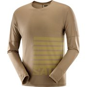 センスエアロ グラフィック ロングスリーブ ティー SENSE AERO GRAPHIC LS TEE M LC2274800 SHITAKE/SULPHUR SPRING XLサイズ [ランニングウェア シャツ メンズ]