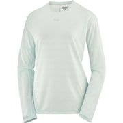 センスエアロ グラフィック ロングスリーブ ティー SENSE AERO GRAPHIC LS TEE W LC2267600 MISTY BLUE/WHITE Mサイズ [ランニングウェア シャツ レディース]