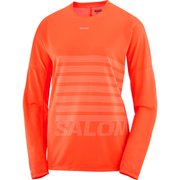 センスエアロ グラフィック ロングスリーブ ティー SENSE AERO GRAPHIC LS TEE W LC2267700 CHERRY TOMATO/RAINY DAY Sサイズ [ランニングウェア シャツ レディース]