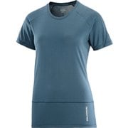 クロス ラン ショートスリーブ ティー CROSS RUN SS TEE W LC2266100 MIDNIGHT NAVY Lサイズ [ランニングウェア シャツ レディース]