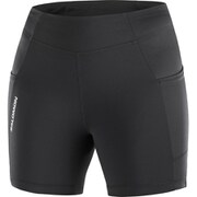 CROSS RUN 5" SHORT TIGHTS W LC2309200 DEEP BLACK Mサイズ [ランニングウェア タイツ レディース]