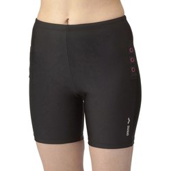 フィットネスパンツ ミドルレッグ AS4FWF52W BKSL ブラック×シルバー Oサイズ [水着 レディース]