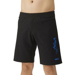 フィットネススパッツ ルーズスパッツ AS4FWF62M BKBL ブラック×ブルー Mサイズ [水着 メンズ]