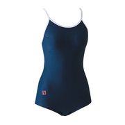 女子ツーウェイ ワンピース 白パイピング 100-150cm 101504J1 08 コン 110サイズ [スイミング 水着 ガールズ]