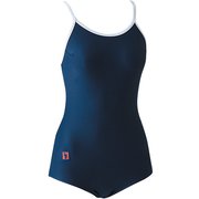 女子ツーウェイ ワンピース 白パイピング 5L 101504B2 08 コン 5Lサイズ [スイミング 水着 ガールズ]