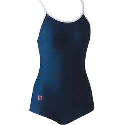 女子ツーウェイ ワンピース 白パイピング 100-150cm 101504J1 09 ブラック 100サイズ [スイミング 水着 ガールズ]