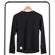 レディース長袖プルオーバーTシャツ(アクアホール) 0241866 0009 ブラック Sサイズ [水陸両用 アウトドア カットソー レディース]