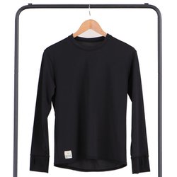 レディース長袖プルオーバーTシャツ(アクアホール) 0241866 0009 ブラック Lサイズ [水陸両用 アウトドア カットソー レディース]
