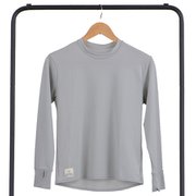 レディース長袖プルオーバーTシャツ(アクアホール) 0241866 0018 グレー Sサイズ [水陸両用 アウトドア カットソー レディース]