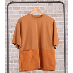 メンズ半袖プルオーバーTシャツ(脇ポケット) 3100204 0014 ブラウン LLサイズ [水陸両用 アウトドア カットソー メンズ]