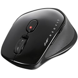 ワイヤレスマウス NEO FIT（ネオフィット） Bluetooth5.0接続 接続先切替（最大3台） Blue LED 5ボタンタイプ 電池式 静音 ブラック BSMBB540BK