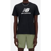 NB Stacked Logo ショートスリーブTシャツ MT41502 BK ブラック Lサイズ [フィットネス 半袖シャツ メンズ]