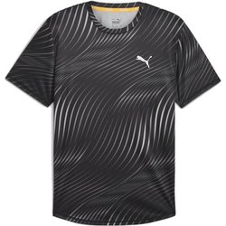 ランニング ラン フェイバリット AOP 半袖 Tシャツ 524549 56 PUMA Black-Q3 Print Lサイズ [ランニングウェア シャツ メンズ]