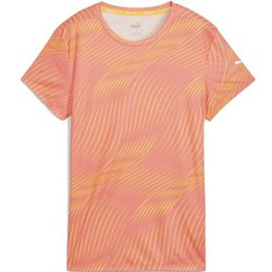 RUN FAVORITE AOP Tシャツ 524573 16 Sunset Glow-Sun Stream Sサイズ [ランニングウェア シャツ レディース]