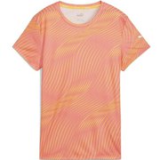 RUN FAVORITE AOP Tシャツ 524573 16 Sunset Glow-Sun Stream Mサイズ [ランニングウェア シャツ レディース]