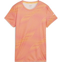 RUN FAVORITE AOP Tシャツ 524573 16 Sunset Glow-Sun Stream Lサイズ [ランニングウェア シャツ レディース]