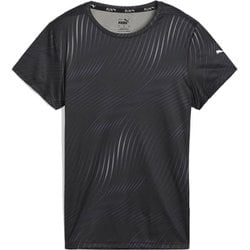 RUN FAVORITE AOP Tシャツ 524573 88 PUMA Black-AH24 AOP Lサイズ [ランニングウェア シャツ レディース]