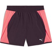 ウィメンズ ランニング テック ラン フェイバリット ヴェロシティ 5 ショーツ 526307 44 Midnight Plum-Sunset Glow Lサイズ [ランニングウェア ショートパンツ レディース]