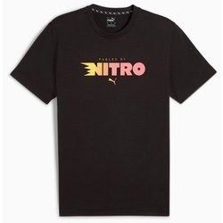 グラフィック ラン ニトロ 半袖 Tシャツ 526392 01 PUMA Black Lサイズ [ランニングウェア シャツ メンズ]