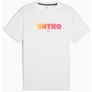 グラフィック ラン ニトロ 半袖 Tシャツ 526392 02 PUMA White Mサイズ [ランニングウェア シャツ メンズ]