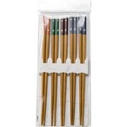 客用箸 スス竹 うさぎ雛 約長さ22.5cm 5膳 ピンク レッド グリーン グレー ブルー T-18