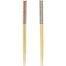 抗菌 取り分け箸 約長さ27cm 2膳 赤 黒 SA-01