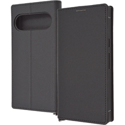 IN-GP9PTBC9/BB [Google Pixel 9/9 Pro用 耐衝撃 手帳型レザーケース KAKU Durable/ブラック/ブラック]
