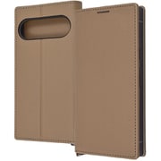 IN-GP9PTBC9/TGR [Google Pixel 9/9 Pro用 耐衝撃 手帳型レザーケース KAKU Durable/トープ/ライトグレー]