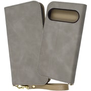 IN-GP9PDML1/GR [Google Pixel 9/9 Pro用 耐衝撃 手帳型レザーケース Raffine/グレー]