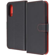 RT-ARW2ELC1/BR [arrows We2用 Like standard 耐衝撃 手帳型レザーケース シンプル マグネット/ブラック/レッド]