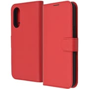 RT-ARW2ELC1/R [arrows We2用 Like standard 耐衝撃 手帳型レザーケース シンプル マグネット/レッド]