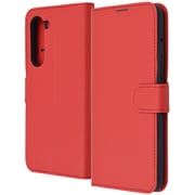 RT-ARW2PELC1/R [arrows We2 Plus用 Like standard 耐衝撃 手帳型レザーケース シンプル マグネット/レッド]